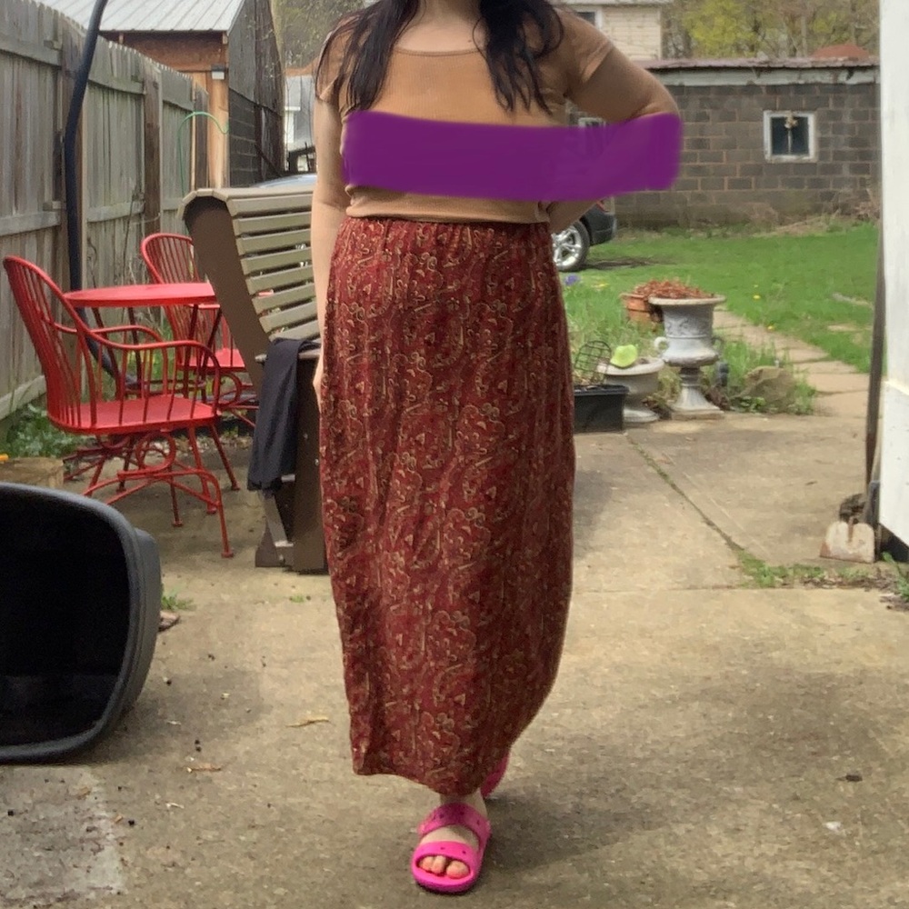 Vintage maxi paisley skirt